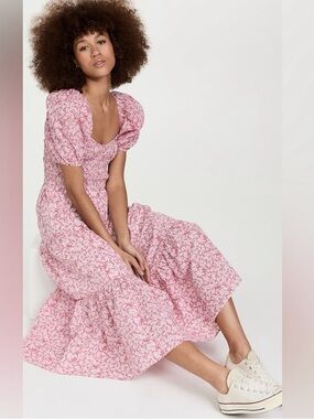 Moon River Maxi Smocked Prairie Dress